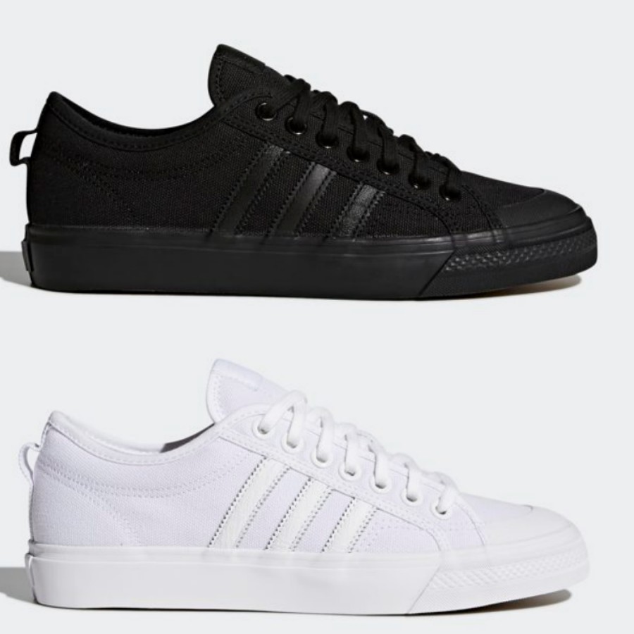 Adidas Originals Nizza Shoes Sneakers BZ0496 BZ0495 White Black SZ 4-13 | eBay